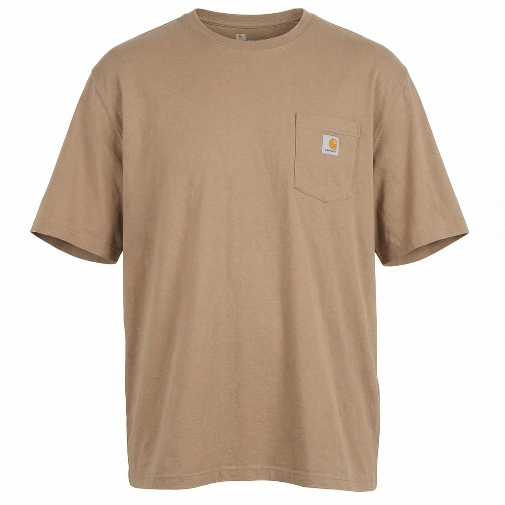 Carhartt Mens 3XL Loose Fit Pocket T-Shirt Tan Brown K87 Heavyweight Cotton Tee